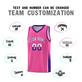 Custom Personalized Tank Top Two Tone Font Sports Uniform Basketball Jersey Text Logo Number