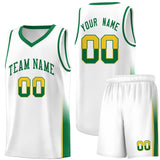 Custom Personalized Tank Top Two Tone Font Sports Uniform Basketball Jersey Text Logo Number