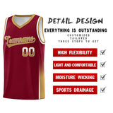 Custom Personalized Traditional Two Tone Font Sports Uniform Basketball Jersey For Adult