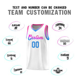 Custom Personalized Gradient Font Sports Uniform Basketball Jersey Stitched Name Number