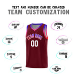 Custom Personalized Gradient Font Sports Uniform Basketball Jersey Text Name Number