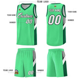 Custom Bright Green Kelly Green Side Design Sets Sports Uniform Basketball Jersey