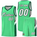 Custom Bright Green Kelly Green Side Design Sets Sports Uniform Basketball Jersey
