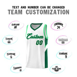 Custom White Kelly Green Side Design Sets Sports Uniform Basketball Jersey