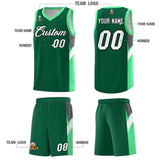 Custom Kelly Green Bright Green Side Design Sets Sports Uniform Basketball Jersey