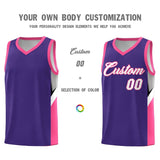Custom Purple Pink Side Design Sets Sports Uniform Basketball Jersey