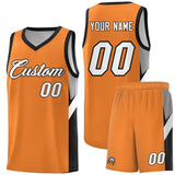 Custom Gold Orange Black Side Design Sets Sports Uniform Basketball Jersey