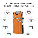 Custom Gold Orange Black Side Design Sets Sports Uniform Basketball Jersey