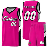 Custom Pink Black Side Design Sets Sports Uniform Basketball Jersey