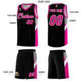Custom Black Pink Side Design Sets Sports Uniform Basketball Jersey
