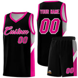 Custom Black Pink Side Design Sets Sports Uniform Basketball Jersey
