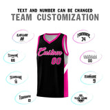Custom Black Pink Side Design Sets Sports Uniform Basketball Jersey
