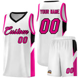 Custom White Black Side Design Sets Sports Uniform Basketball Jersey