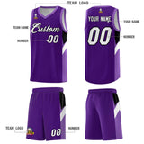 Custom Purple Light Purple Side Design Sets Sports Uniform Basketball Jersey