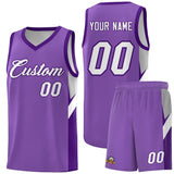 Custom Light Purple Purple Side Design Sets Sports Uniform Basketball Jersey