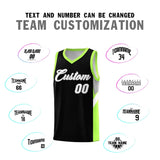 Custom Black Fluorescent Green Side Design Sets Sports Uniform Basketball Jersey