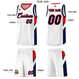 Custom White Red Side Design Sets Sports Uniform Basketball Jersey