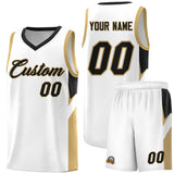 Custom White Black Side Design Sets Sports Uniform Basketball Jersey