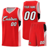 Custom Red Orange Side Design Sets Sports Uniform Basketball Jersey
