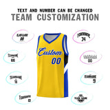 Custom Gold Royal Side Design Sets Sports Uniform Basketball Jersey