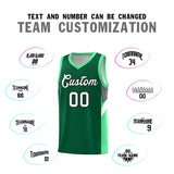 Custom Kelly Green Bright Green Side Design Sets Sports Uniform Basketball Jersey