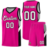 Custom Pink Black Side Design Sets Sports Uniform Basketball Jersey