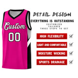 Custom Pink Black Side Design Sets Sports Uniform Basketball Jersey