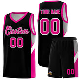 Custom Black Pink Side Design Sets Sports Uniform Basketball Jersey