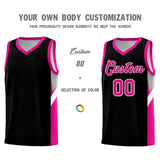 Custom Black Pink Side Design Sets Sports Uniform Basketball Jersey