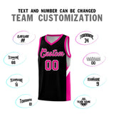 Custom Black Pink Side Design Sets Sports Uniform Basketball Jersey