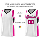 Custom White Black Side Design Sets Sports Uniform Basketball Jersey