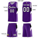 Custom Purple Light Purple Side Design Sets Sports Uniform Basketball Jersey