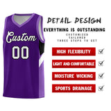 Custom Purple Light Purple Side Design Sets Sports Uniform Basketball Jersey