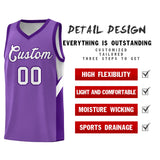 Custom Light Purple Purple Side Design Sets Sports Uniform Basketball Jersey
