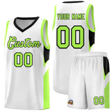 Custom White Black Side Design Sets Sports Uniform Basketball Jersey