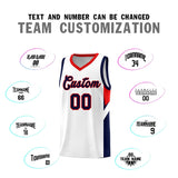 Custom White Red Side Design Sets Sports Uniform Basketball Jersey