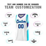 Custom White Royal Side Design Sets Sports Uniform Basketball Jersey