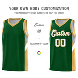 Custom Green Buckskin Brown Side Design Sets Sports Uniform Basketball Jersey