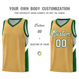Custom Buckskin Brown Green Side Design Sets Sports Uniform Basketball Jersey