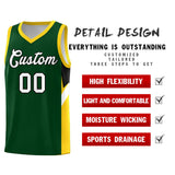Custom Hunter Green Gold Side Design Sets Sports Uniform Basketball Jersey