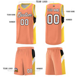 Custom Orange Gold Side Design Sets Sports Uniform Basketball Jersey