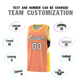 Custom Orange Gold Side Design Sets Sports Uniform Basketball Jersey