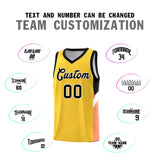 Custom Gold Black Side Design Sets Sports Uniform Basketball Jersey