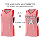 Custom Light Pink Red Side Design Sets Sports Uniform Basketball Jersey