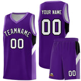 Custom Purple Light Purple Side Design Sets Sports Uniform Basketball Jersey