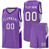 Custom Light Purple Purple Side Design Sets Sports Uniform Basketball Jersey