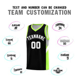 Custom Black Fluorescent Green Side Design Sets Sports Uniform Basketball Jersey