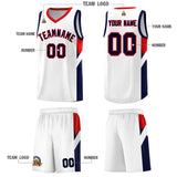 Custom White Red Side Design Sets Sports Uniform Basketball Jersey