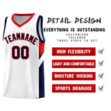 Custom White Red Side Design Sets Sports Uniform Basketball Jersey