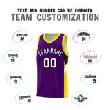 Custom Purple Gold Side Design Sets Sports Uniform Basketball Jersey